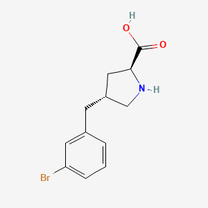 molecular formula C12H14BrNO2 B1621523 (2S,4R)-4-(3-Bromobenzyl)pyrrolidine-2-carboxylic acid CAS No. 1049978-36-0