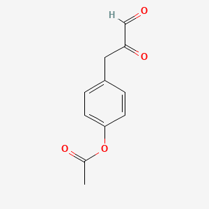 molecular formula C11H10O4 B1621527 3-(4-Acetoxyphenyl)-2-oxopropanal CAS No. 56071-70-6