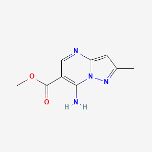 molecular formula C9H10N4O2 B1621535 Methyl 7-amino-2-methylpyrazolo[1,5-a]pyrimidine-6-carboxylate CAS No. 691869-96-2
