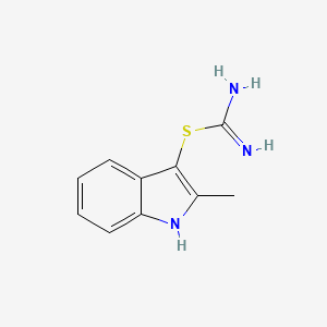 molecular formula C10H11N3S B1621538 (2-methyl-1H-indol-3-yl) carbamimidothioate CAS No. 72610-15-2