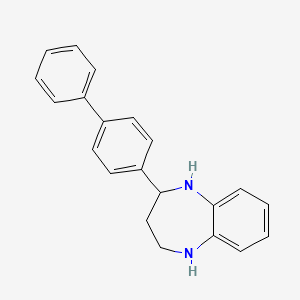 molecular formula C21H20N2 B1621543 2-Biphenyl-4-YL-2,3,4,5-tetrahydro-1H-benzo[B][1,4]diazepine CAS No. 904814-74-0