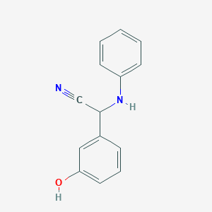 molecular formula C14H12N2O B1621545 2-(3-Hydroxyphenyl)-2-(phenylamino)acetonitrile CAS No. 904817-08-9