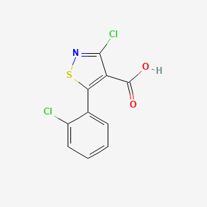 B1621571 3-chloro-5-(2-chlorophenyl)-1,2-thiazole-4-carboxylic Acid CAS No. 306935-52-4