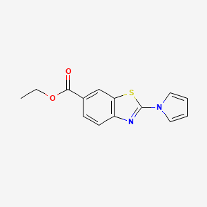 molecular formula C14H12N2O2S B1621582 Ethyl 2-(1H-pyrrol-1-yl)-1,3-benzothiazole-6-carboxylate CAS No. 289651-81-6
