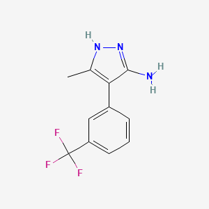 molecular formula C11H10F3N3 B1621584 3-Methyl-4-[3-(trifluoromethyl)phenyl]-1H-pyrazol-5-amine CAS No. 851975-08-1