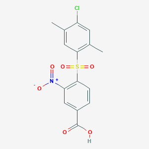 molecular formula C15H12ClNO6S B1621585 4-(4-Chloro-2,5-dimethylphenyl)sulfonyl-3-nitrobenzoic acid CAS No. 219930-07-1