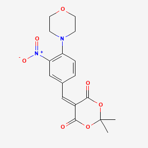 molecular formula C17H18N2O7 B1621587 2,2-Dimethyl-5-[(4-morpholino-3-nitrophenyl)methylene]-1,3-dioxane-4,6-dione CAS No. 341935-02-2
