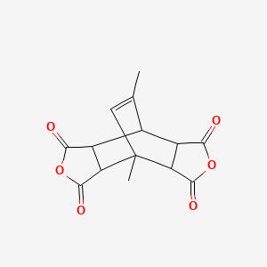 molecular formula C14H12O6 B1621590 1,14-Dimethyl-4,10-dioxatetracyclo[5.5.2.0(2,6).0(8,12)]tetradec-13-ene-3,5,9,11-tetraone CAS No. 32251-35-7