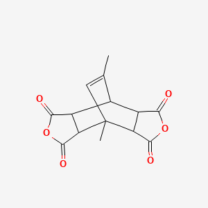 molecular formula C14H12O6 B1621590 1,14-Dimethyl-4,10-dioxatetracyclo[5.5.2.02,6.08,12]tetradec-13-ene-3,5,9,11-tetrone CAS No. 32251-35-7