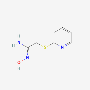 B1621598 N'-hydroxy-2-pyridin-2-ylsulfanylethanimidamide CAS No. 479080-09-6