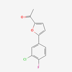 molecular formula C12H8ClFO2 B1621601 1-[5-(3-Chloro-4-fluorophenyl)-2-furyl]ethan-1-one CAS No. 671192-09-9