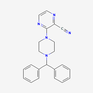 3-(4-Benzhydrylpiperazino)pyrazine-2-carbonitrile