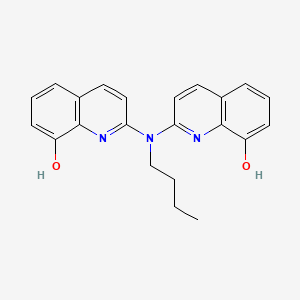 molecular formula C22H21N3O2 B1621605 8-喹啉醇，2,2'-(丁亚氨基)双- CAS No. 82361-90-8