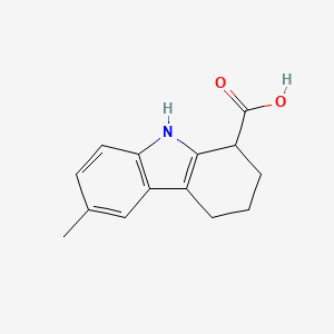 molecular formula C14H15NO2 B1621606 6-Methyl-2,3,4,9-tetrahydro-1H-carbazole-1-carboxylic acid CAS No. 49844-27-1