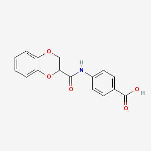 molecular formula C16H13NO5 B1621607 4-[(2,3-Dihydro-1,4-benzodioxin-2-ylcarbonyl)amino]benzoic acid CAS No. 309923-57-7