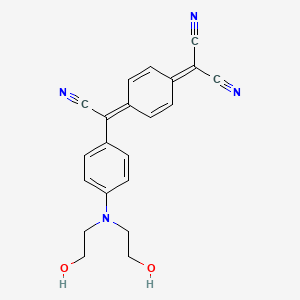 molecular formula C21H18N4O2 B1621611 2-[4-[[4-[Bis(2-hydroxyethyl)amino]phenyl]-cyanomethylidene]cyclohexa-2,5-dien-1-ylidene]propanedinitrile CAS No. 287922-16-1