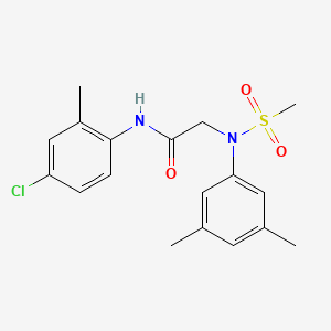 molecular formula C18H21ClN2O3S B1621613 N-(4-chloro-2-methylphenyl)-2-(3,5-dimethyl-N-methylsulfonylanilino)acetamide CAS No. 6473-10-5