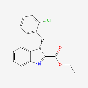 molecular formula C18H14ClNO2 B1621623 Ethyl 3-[(2-chlorophenyl)methylidene]indole-2-carboxylate CAS No. 85137-89-9