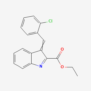 Ethyl 3-[(2-chlorophenyl)methylidene]indole-2-carboxylate