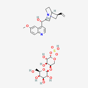 molecular formula C31H44N2O15S B1621640 Quinidine arabogalactansulfate CAS No. 52769-40-1
