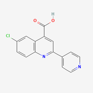molecular formula C15H9ClN2O2 B1621666 6-Chloro-2-pyridin-4-ylquinoline-4-carboxylic acid CAS No. 669708-95-6