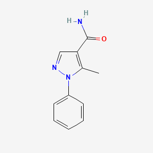 molecular formula C11H11N3O B1621668 1-phenyl-5-methyl-1H-pyrazole-4-carboxamide CAS No. 292852-03-0