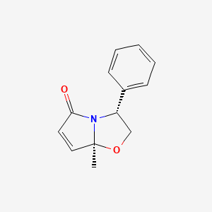 molecular formula C13H13NO2 B1621724 (3R-cis)-(-)-2,3-Dihydro-7a-methyl-3-phenylpyrrolo[2,1-b]oxazol-5(7aH)-one CAS No. 302911-95-1