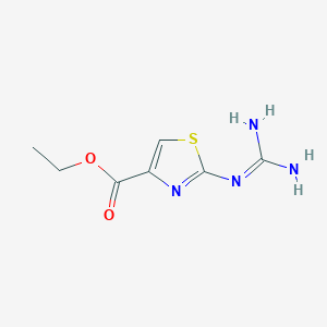 molecular formula C7H10N4O2S B1621729 (4-Ethoxycarbonylthiazol-2-yl)guanidine CAS No. 82982-26-1