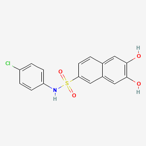 N-(4-Chlorophenyl)-6,7-dihydroxynaphthalene-2-sulphonamide