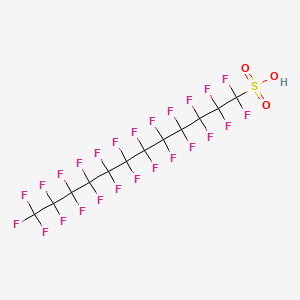 molecular formula C12HF25O3S B1621748 1,1,2,2,3,3,4,4,5,5,6,6,7,7,8,8,9,9,10,10,11,11,12,12,12-Pentacosafluorododecane-1-sulphonic acid CAS No. 79780-39-5