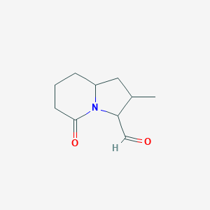 2-Methyl-5-oxooctahydroindolizine-3-carbaldehyde