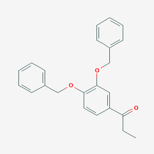 molecular formula C23H22O3 B016218 1-[3,4-Bis(phenylmethoxy)phenyl]propan-1-one CAS No. 17269-65-7