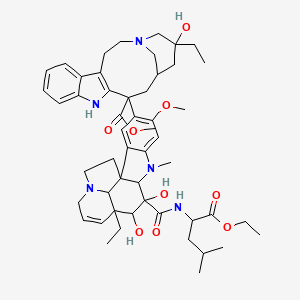 Ethyl N-(O-4-deacetyl-vinblasin-23-oyl)-L-leucinate