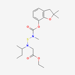 ethyl 2-[butan-2-yl-[(2,2-dimethyl-3H-1-benzofuran-7-yl)oxycarbonyl-methylamino]sulfanylamino]acetate