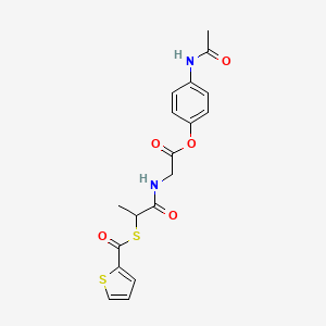 p-(2-Thenoylmercaptopropionylglycyloxy)acetamidobenzene