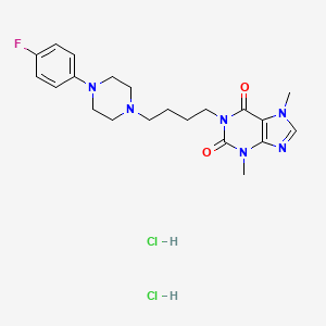 Theobromine, 1-(4-(4-(p-fluorophenyl)-1-piperazinyl)butyl)-, dihydrochloride