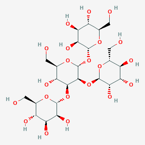 molecular formula C24H42O21 B1621827 (2R,3S,4S,5S,6R)-2-[(2R,3R,4S,5S,6R)-3-hydroxy-2-(hydroxymethyl)-5,6-bis[[(2R,3S,4S,5S,6R)-3,4,5-trihydroxy-6-(hydroxymethyl)oxan-2-yl]oxy]oxan-4-yl]oxy-6-(hydroxymethyl)oxane-3,4,5-triol CAS No. 3634-02-4