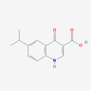 molecular formula C13H13NO3 B1621830 4-oxo-6-propan-2-yl-1H-quinoline-3-carboxylic Acid CAS No. 64321-62-6