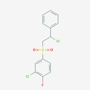 2-Chloro-4-[(2-chloro-2-phenylethyl)sulfonyl]-1-fluorobenzene