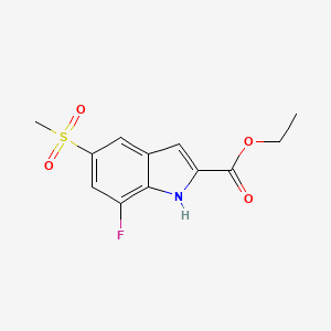 ethyl 7-fluoro-5-(methylsulfonyl)-1H-indole-2-carboxylate