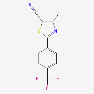 4-Methyl-2-[4-(trifluoromethyl)phenyl]-1,3-thiazole-5-carbonitrile