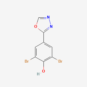 molecular formula C8H4Br2N2O2 B1621876 2,6-Dibromo-4-(1,3,4-oxadiazol-2-yl)phenol CAS No. 259132-20-2