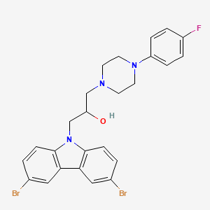 molecular formula C25H24Br2FN3O B1621890 1-(3,6-Dibromocarbazol-9-yl)-3-[4-(4-fluorophenyl)piperazin-1-yl]propan-2-ol CAS No. 607393-54-4