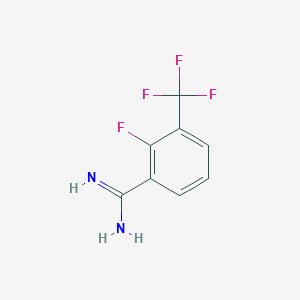 molecular formula C8H6F4N2 B1621893 2-Fluoro-3-trifluoromethyl-benzamidine CAS No. 885957-14-2