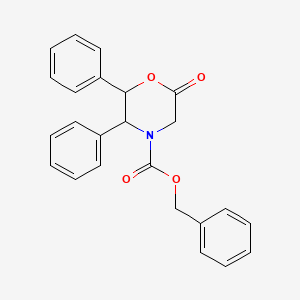 molecular formula C24H21NO4 B1621913 Benzyl 6-oxo-2,3-diphenyl-4-morpholinecarboxylate CAS No. 335159-14-3
