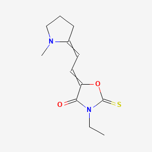 3-Ethyl-5-[2-(1-methylpyrrolidin-2-ylidene)ethylidene]-2-sulfanylidene-1,3-oxazolidin-4-one