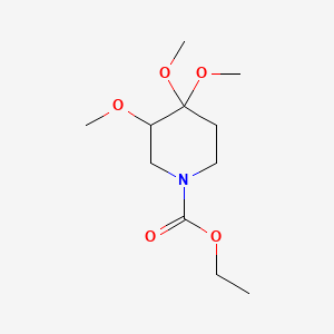 molecular formula C11H21NO5 B1621943 Ethyl 3,4,4-trimethoxypiperidine-1-carboxylate CAS No. 83863-73-4