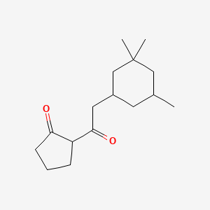 2-[(3,3,5-Trimethylcyclohexyl)acetyl]cyclopentan-1-one