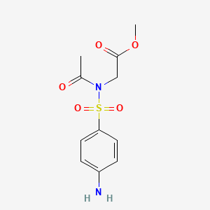 molecular formula C11H14N2O5S B1621978 Glycine, N-acetyl-N-((4-aminophenyl)sulfonyl)-, methyl ester CAS No. 81865-31-8