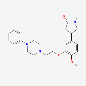 4-[4-Methoxy-3-[2-(4-phenyl-1-piperazinyl)ethoxy]phenyl]pyrrolidin-2-one
